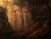 Louis Janmot The golden stairs oil painting on canvas